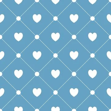 Seamless pattern with hearts, romantic tileable background Stock Illustration
