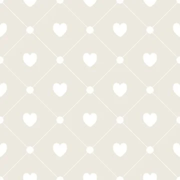 Seamless pattern with hearts, romantic tileable background Stock Illustration