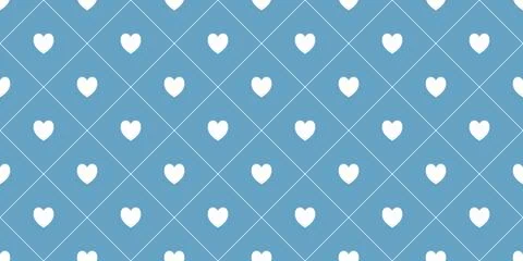 Seamless pattern with hearts, romantic tileable background Stock Illustration