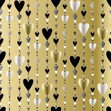 Seamless pattern. Hearts striped background. Ilustración de archivo