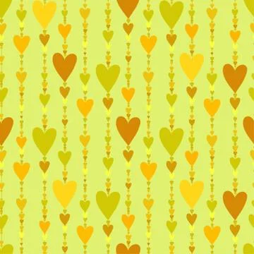 Seamless pattern. Hearts striped background. Stock Illustration