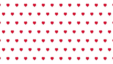 Seamless pattern of hearts. Template for holiday. Romantic animation. 4K Stock Footage 170745341