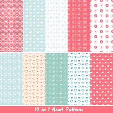 Seamless pattern with hearts. valentines day background. vector illustration Stock Illustration