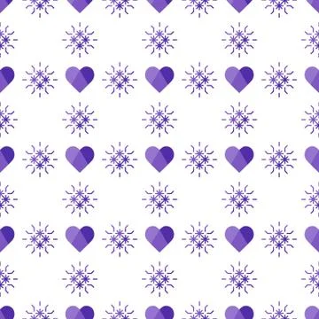 Seamless pattern with hearts. Valentine's Day Stock Illustration