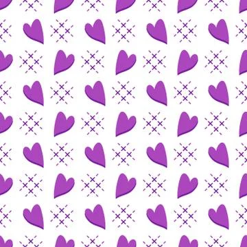 Seamless pattern with hearts. Valentine's Day Stock Illustration