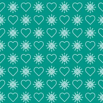Seamless pattern with hearts. Valentine's Day Stock Illustration
