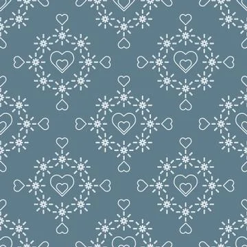 Seamless pattern with hearts. Valentine's Day Stock Illustration