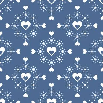 Seamless pattern with hearts. Valentine's Day Stock Illustration