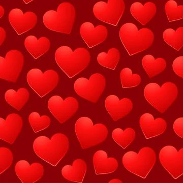 Seamless pattern of hearts. Vector background. Illustrazione stock