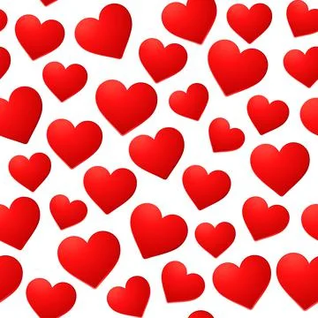 Seamless pattern of hearts. Vector background.	 Illustrazione stock