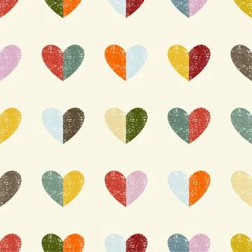 Seamless pattern with hearts. Vector illustration Stock Illustration