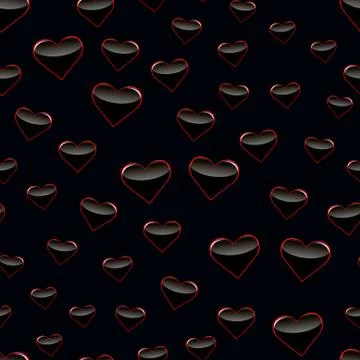 Seamless pattern with hearts. Vector illustration. Stock Illustration