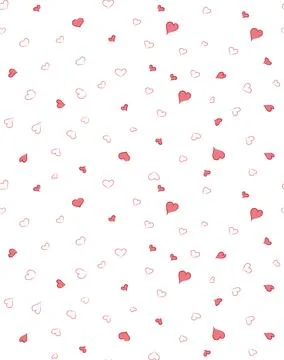 Seamless pattern with hearts. Vector illustration. Repeated hearts drawn by.. Stock Illustration