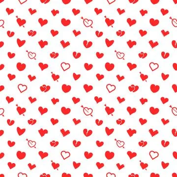 Seamless pattern with hearts. Vector illustration 스톡 일러스트