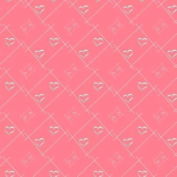 Seamless pattern with hearts. Vector illustration eps10 Stock Illustration