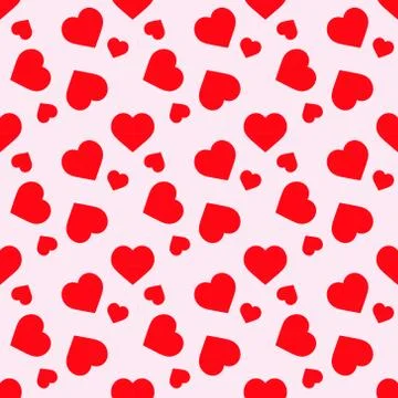 Seamless pattern with hearts . vector wallpaper, background textures. Valenti Illustrazione stock