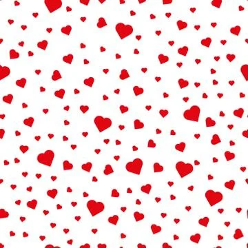 Seamless pattern from hearts on a white background. Packaging design for gift Illustrazione stock