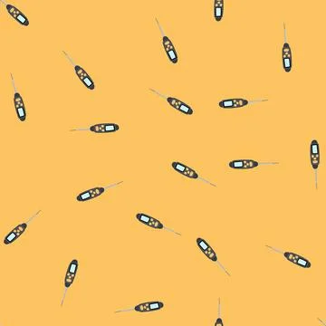 Seamless pattern heat candy thermometer cartoon vector Stock Illustration
