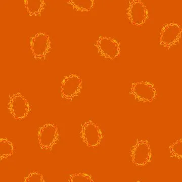 Seamless pattern heat circle fire cartoon vector Illustration