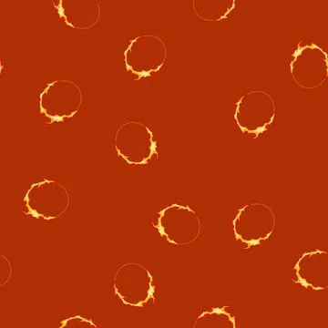 Seamless pattern heat circle fire cartoon vector Illustrazione stock