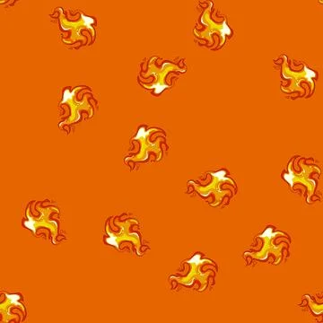 Seamless pattern heat flame cartoon vector Stock Illustration