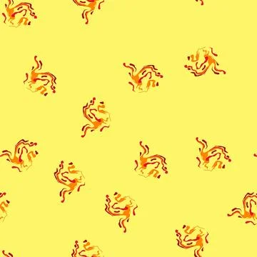 Seamless pattern heat liquid lava cartoon vector Stockillustratie