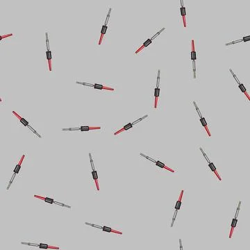 Seamless pattern heat soldering iron cartoon vector Stock Illustration
