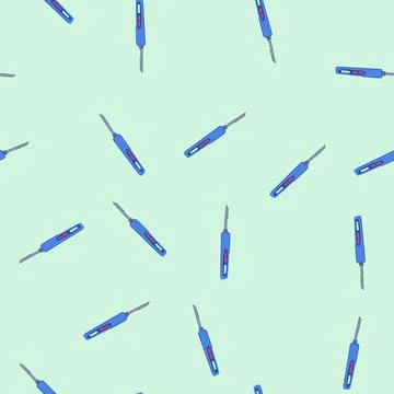Seamless pattern heat soldering iron cartoon vector イラスト素材