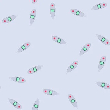 Seamless pattern heat thermometer cartoon vector 库存插图