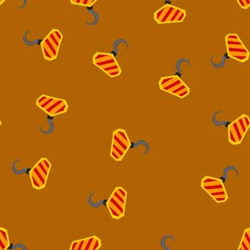 Seamless pattern heavy crane hook cartoon vector Illustrazione stock