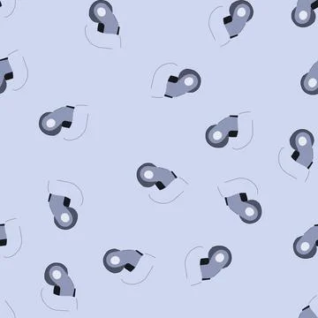 Seamless pattern heavy luggage wheels cartoon vector Stock Illustration