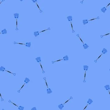 Seamless pattern heavy snow shovel cartoon vector 스톡 일러스트