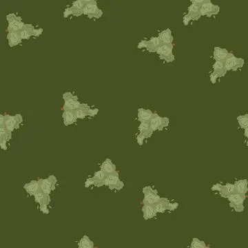 Seamless pattern hedge garden shrub cartoon vector Illustrazione stock