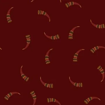 Seamless pattern helmet viking horn cartoon vector Stock Illustration