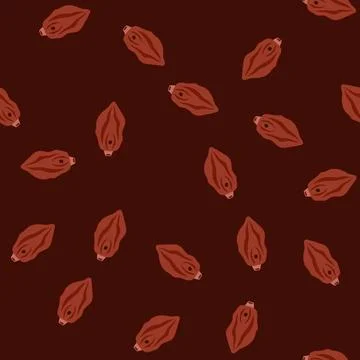 Seamless pattern helminth parasite cartoon vector Stock Illustration