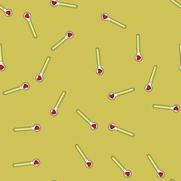 Seamless pattern hemeter health bar cartoon vector Stock Illustration