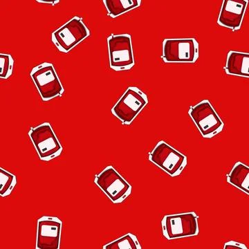 Seamless pattern hemoglobin blood donor bag cartoon vector Stock Illustration