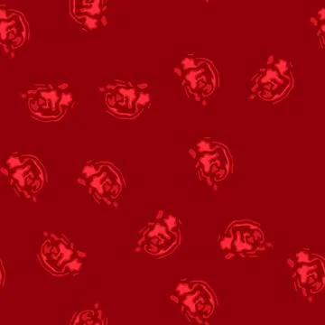 Seamless pattern hemoglobin blood stain cartoon vector Stock Illustration