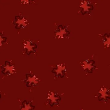 Seamless pattern hemoglobin blood stain cartoon vector Stock Illustration