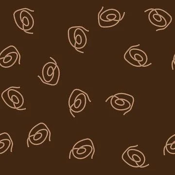 Seamless pattern hemp rope cartoon vector Stock Illustration