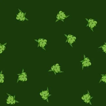 Seamless pattern hemp weed bud cartoon vector Stock Illustration
