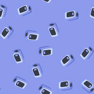 Seamless pattern herate pulse oximeter cartoon vector 스톡 일러스트