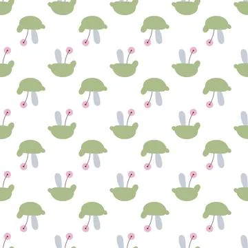 Seamless pattern with herbal elements. Floral background for surface design. イラスト素材