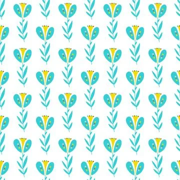 Seamless pattern with herbal elements. Floral background for surface design. 库存插图