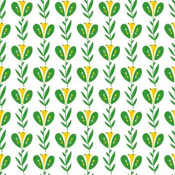 Seamless pattern with herbal elements. Floral background for surface design. Illustrazione stock