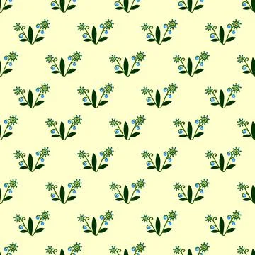 Seamless pattern with herbal elements. Floral background for surface design. 库存插图