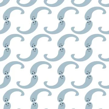 Seamless pattern with herbal ornaments. Neutral background. イラスト素材