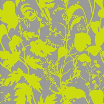 Seamless pattern with herbs and flowers Stock Illustration