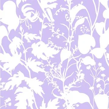 Seamless pattern with herbs and flowers Stock Illustration
