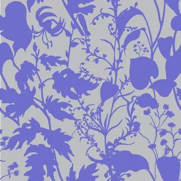 Seamless pattern with herbs and flowers Illustrazione stock